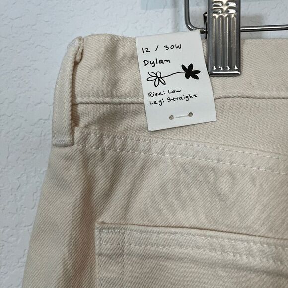 Aritzia Sunday Best Dylan Denim Low Rise Straight Leg Jeans Women's Size 12 NWT - Picture 5 of 7